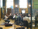 Ben Wallfisch conducting the Doghouse score at Air Lyndhurst studio 1